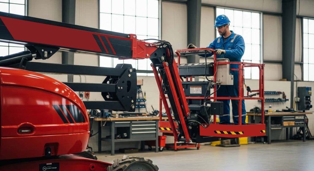 Professional boom lift technician